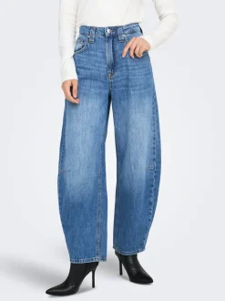 Sale ONLFRANKIE Høj talje Barrel fit Ankellængde Jeans Dame Jeans|Jeans