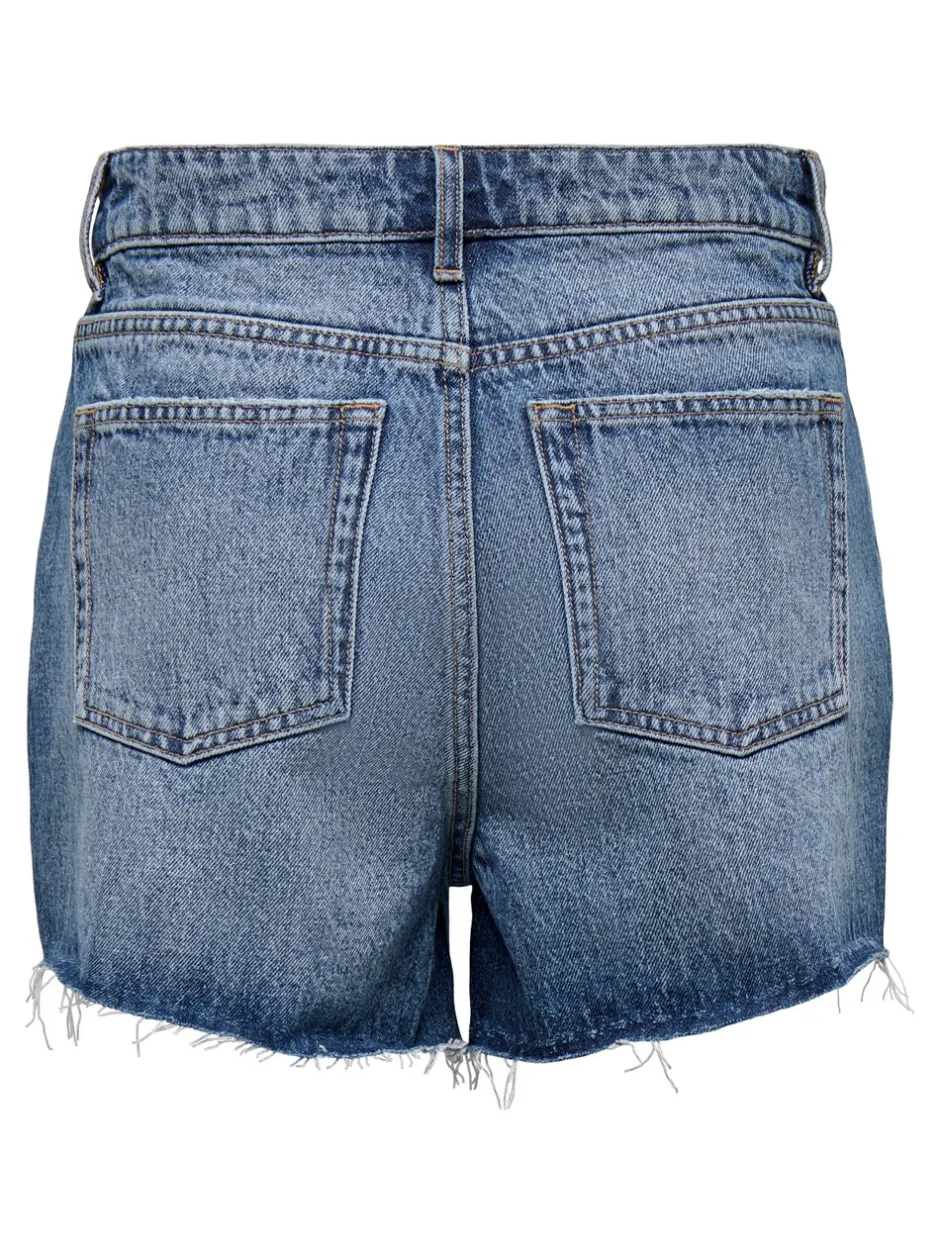 Outlet -ONLGABI Høj talje Regular fit Denim-shorts Dame Shorts|Double Denim