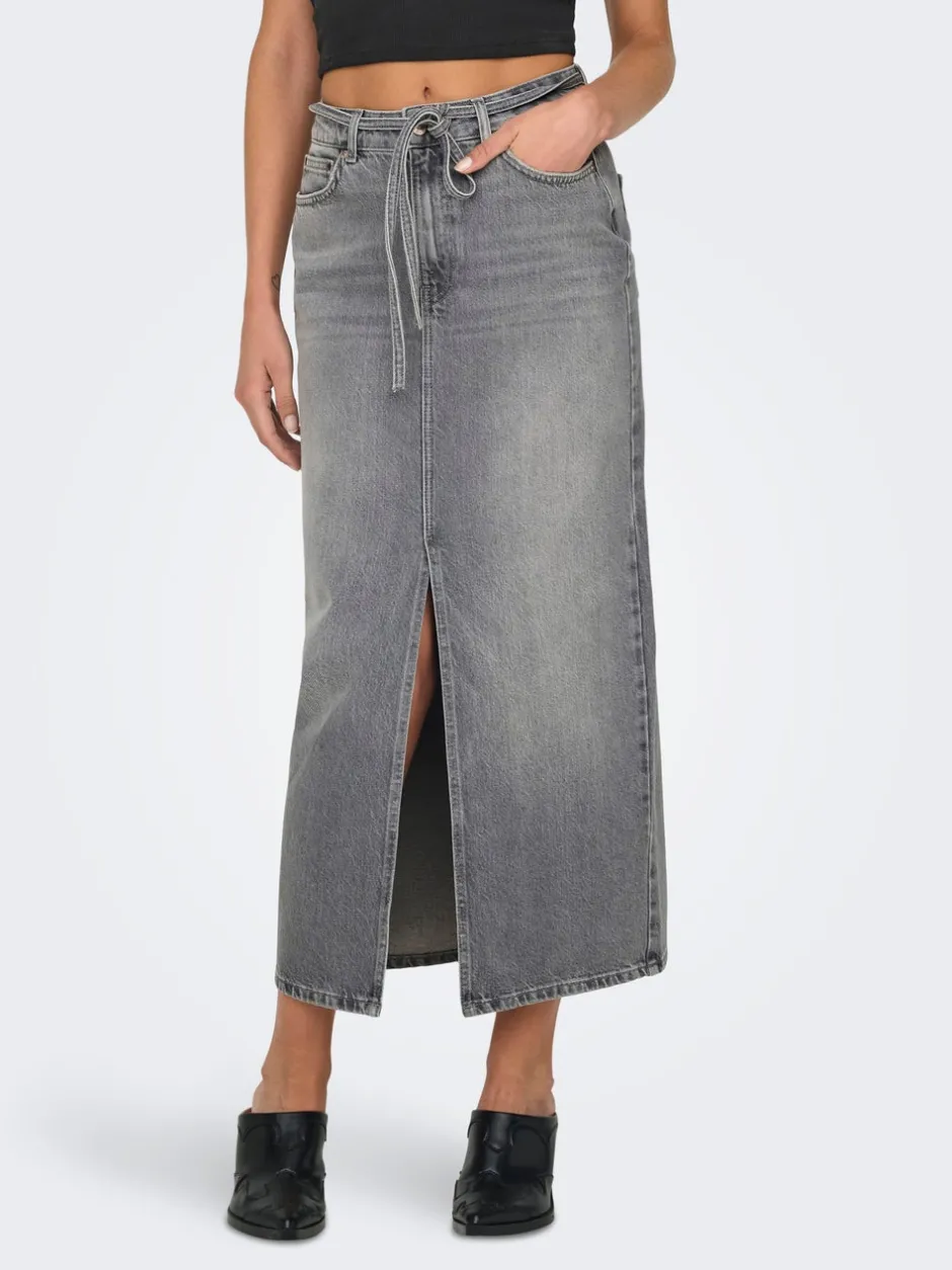 Sale -ONLGIANNA Denim Denim-nederdel Midinederdel Dame Nederdele|Denimnederdele
