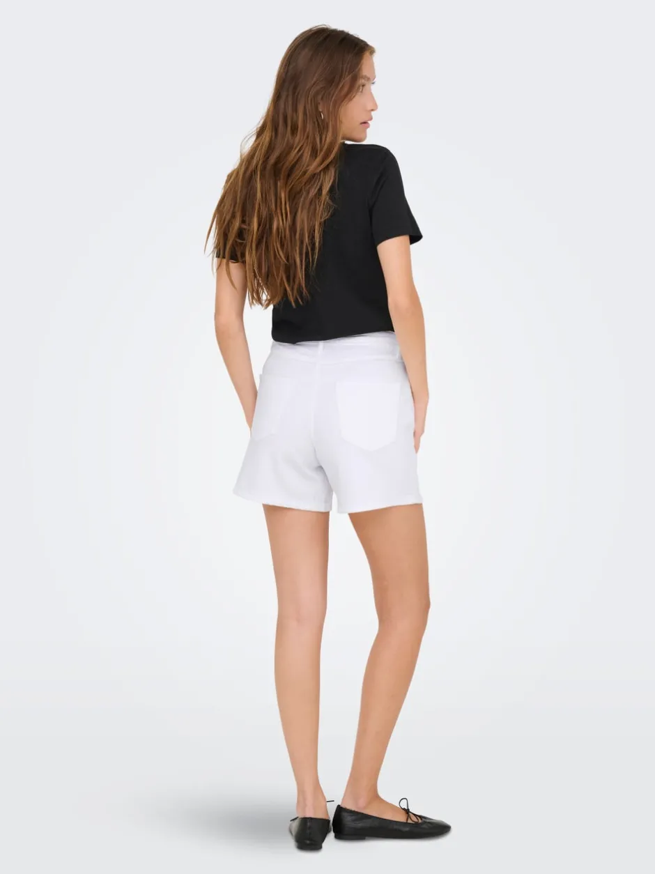 Sale ONLGIANNA Mellemhøj talje Regular fit Denim-shorts Dame Shorts|Double Denim
