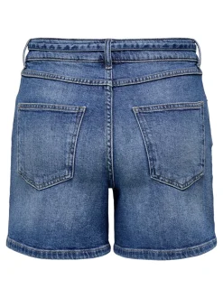 Outlet ONLGIANNA Mellemhøj talje Regular fit Denim-shorts Dame Shorts|Double Denim