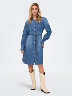 New ONLGILLO Kort kjole Dame Kjoler|Double Denim