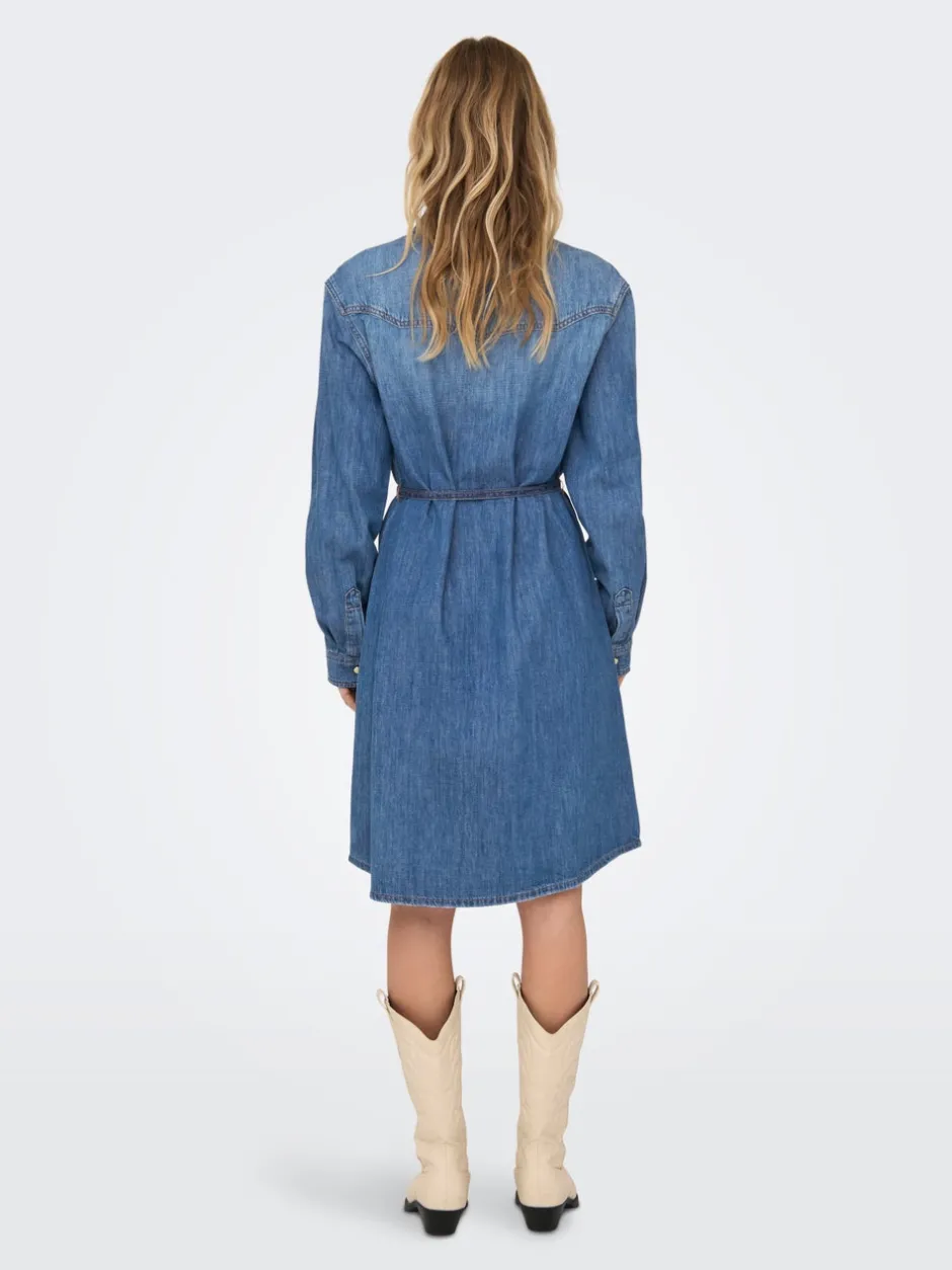 New ONLGILLO Kort kjole Dame Kjoler|Double Denim