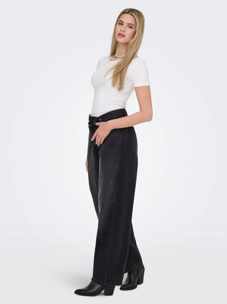 Outlet ONLGIORGIA Mellemhøj talje Baggy fit Jeans Dame Jeans|Jeans