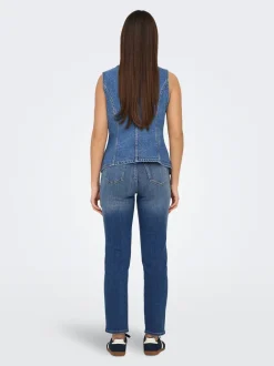 Clearance ONLGIULINA Tailored vest Dame Double Denim|Toppe