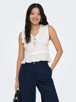 Clearance ONLGOA Hør Bluse Dame Toppe