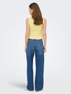 Clearance ONLGOA Hør Bluse Dame Toppe