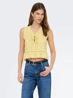 Clearance ONLGOA Hør Bluse Dame Toppe