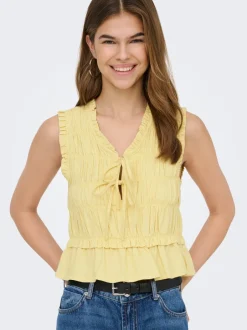 Clearance ONLGOA Hør Bluse Dame Toppe
