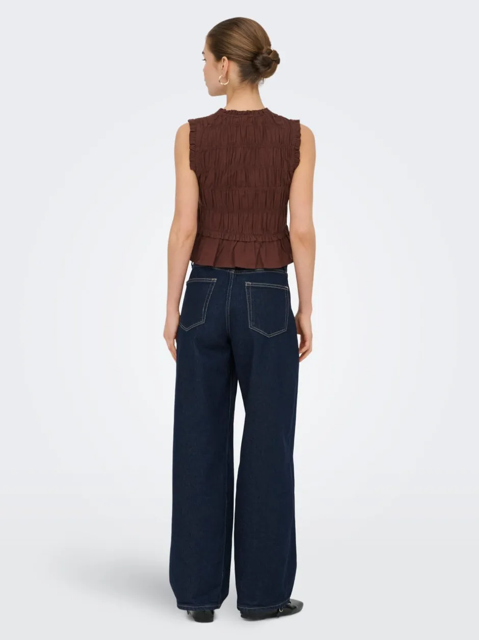 Clearance ONLGOA Hør Bluse Dame Toppe