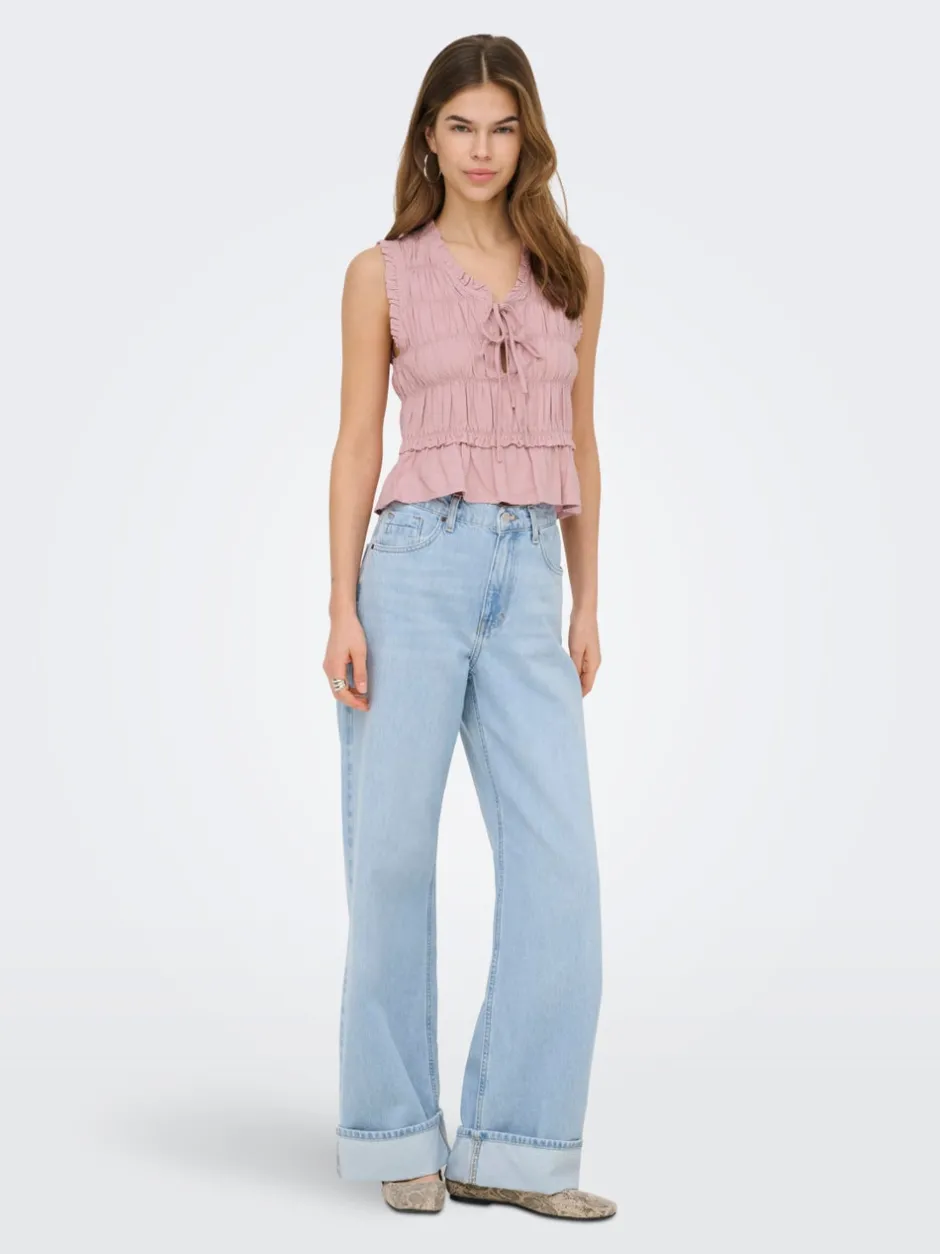 Sale ONLGOA Hør Bluse Dame Toppe
