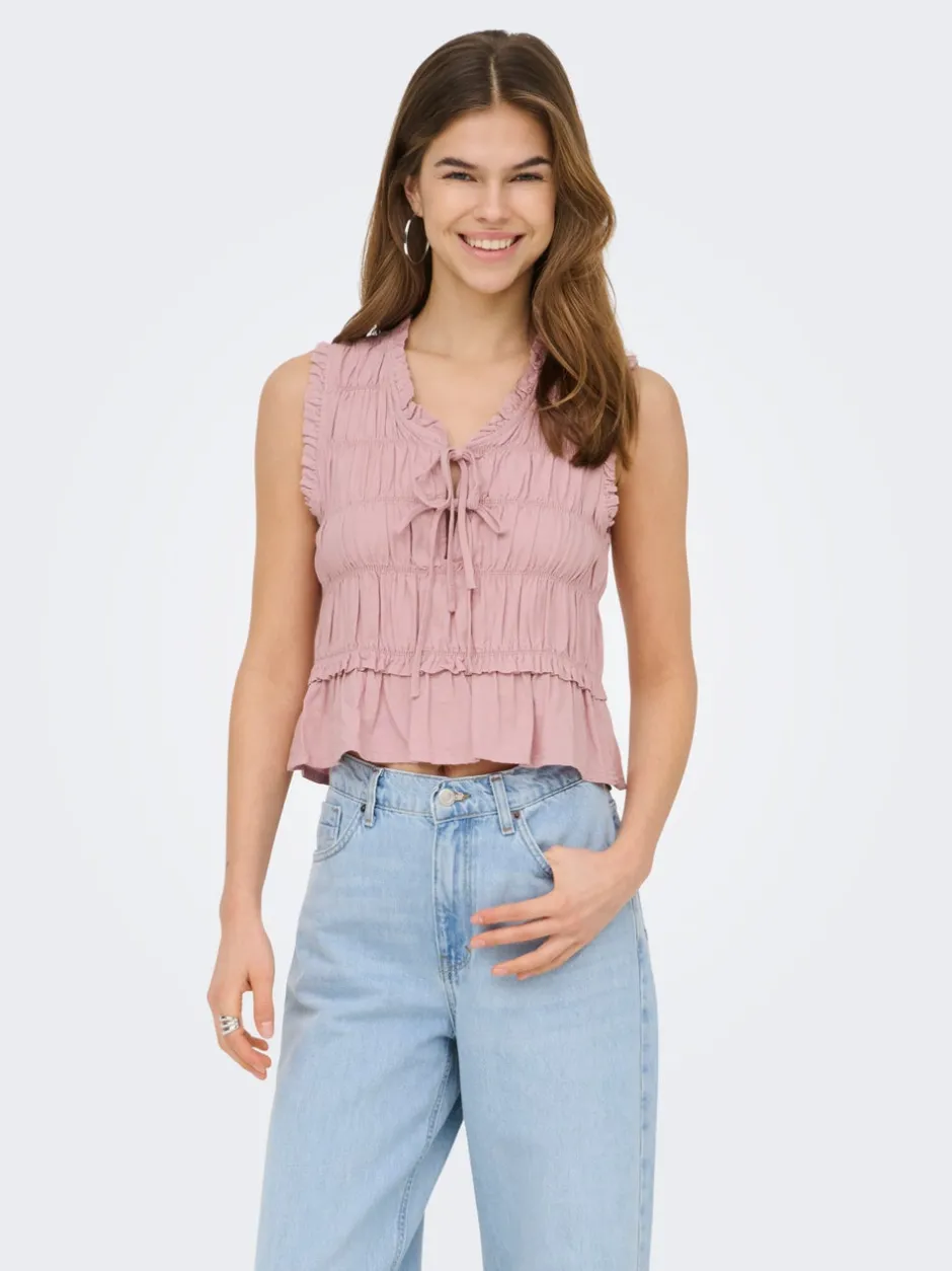 Sale ONLGOA Hør Bluse Dame Toppe
