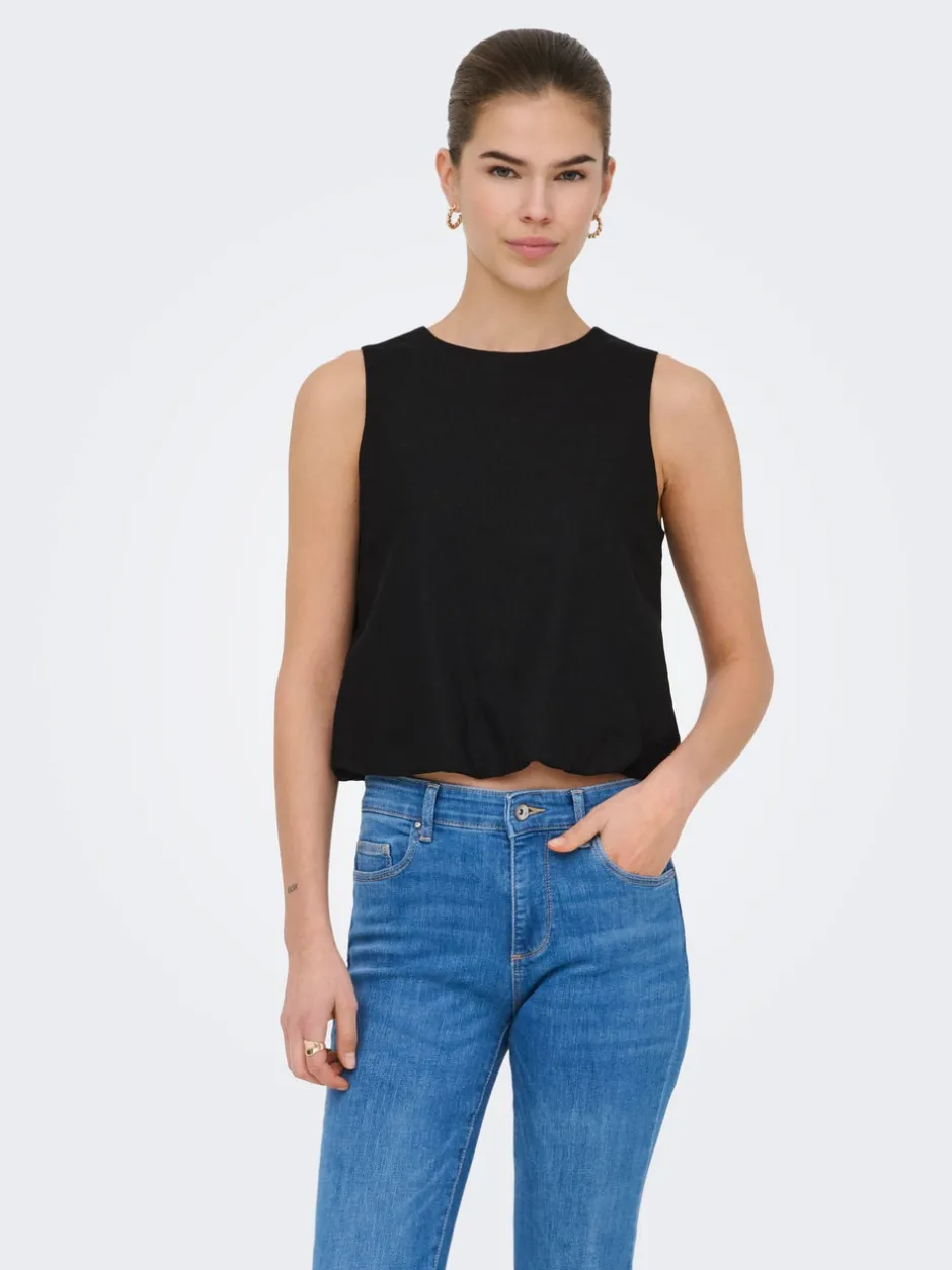 Hot ONLGOA Hør Top Dame Toppe