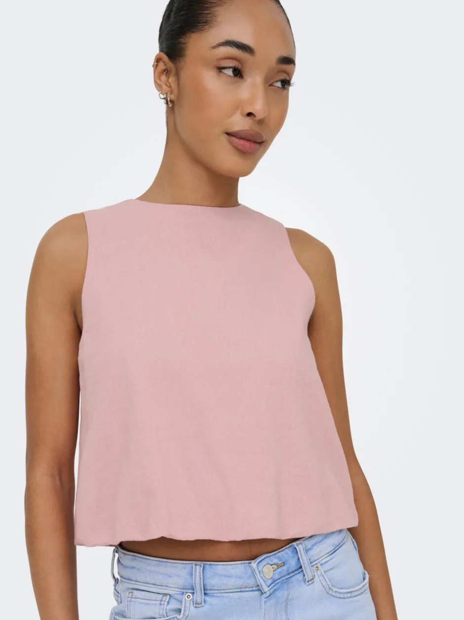 Clearance ONLGOA Hør Top Dame Toppe