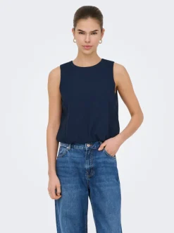 Best ONLGOA Hør Top Dame Toppe