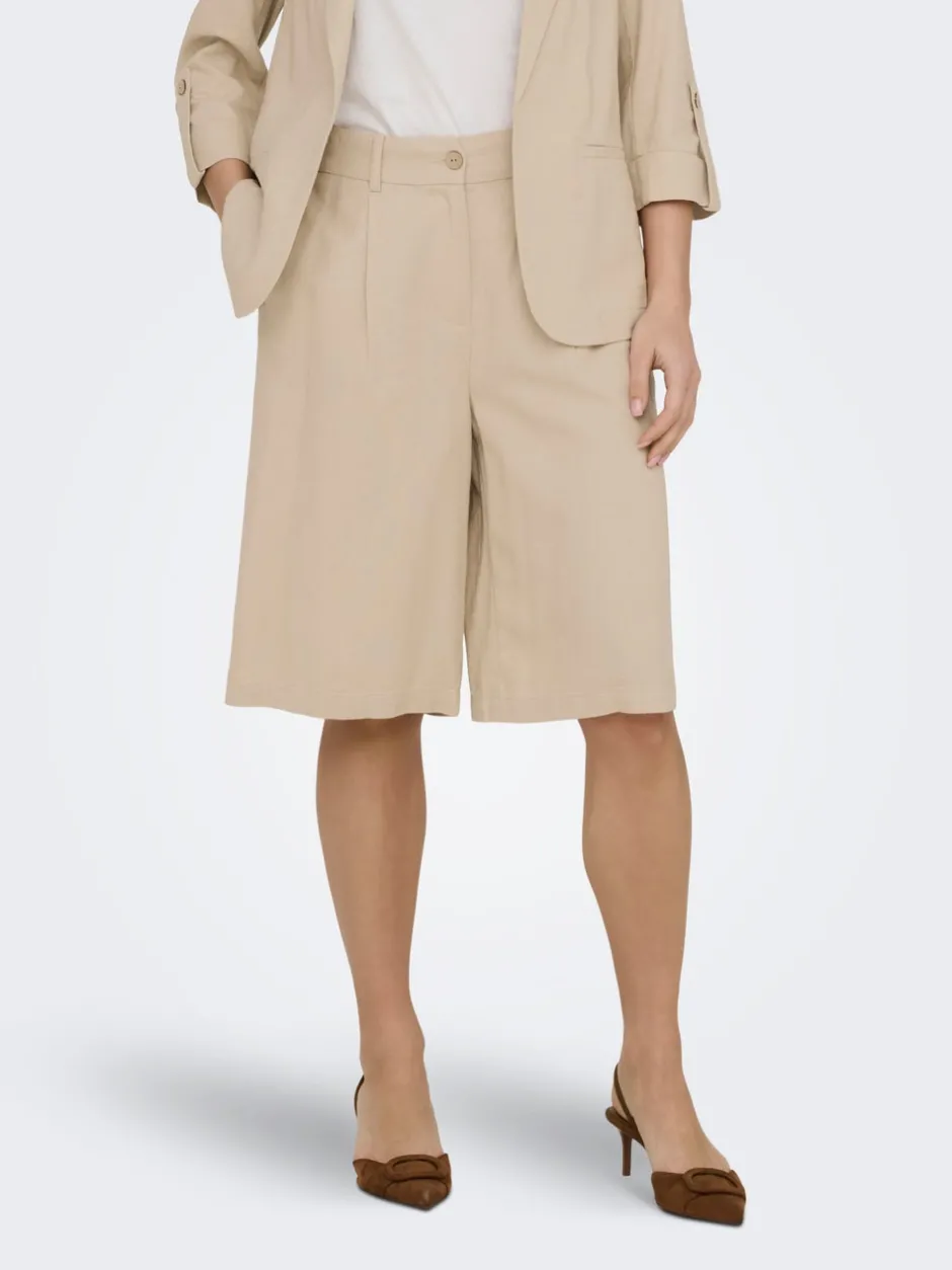 Clearance ONLGOA Loose fit Hør Shorts Dame Shorts