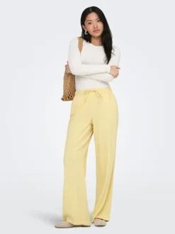 Clearance ONLGOA Straight fit Hør Bukser Dame Bukser