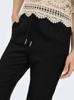Hot ONLGOA-POPTRASH Comfort fit Hør Bukser Dame Bukser