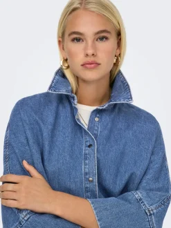 Sale ONLGRACE Denim-skjorte Dame Double Denim|Skjorter