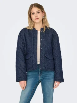 Discount ONLHALLIE Quiltet jakke Dame Jakker Og Frakker|Double Denim