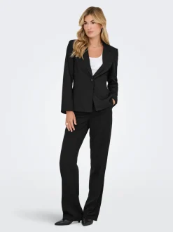 New ONLHATTIE-LANA Straight tapered fit Bukser i wide fit Dame Bukser