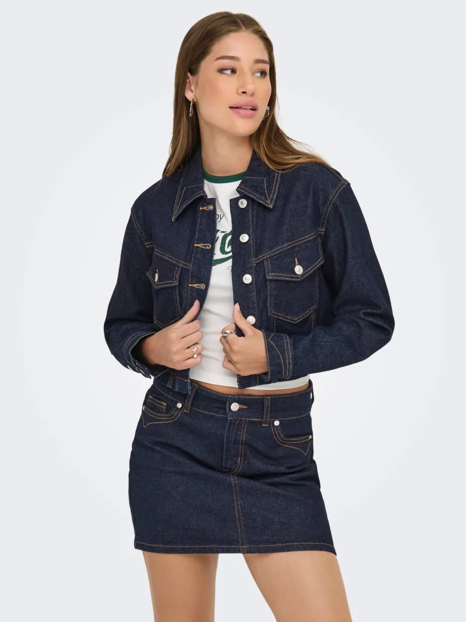 Hot ONLHEATHER Denimjakke Dame Jakker Og Frakker|Double Denim