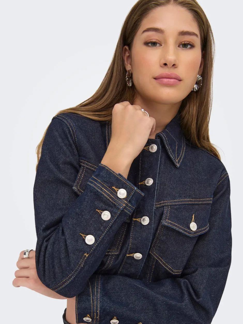 Hot ONLHEATHER Denimjakke Dame Jakker Og Frakker|Double Denim