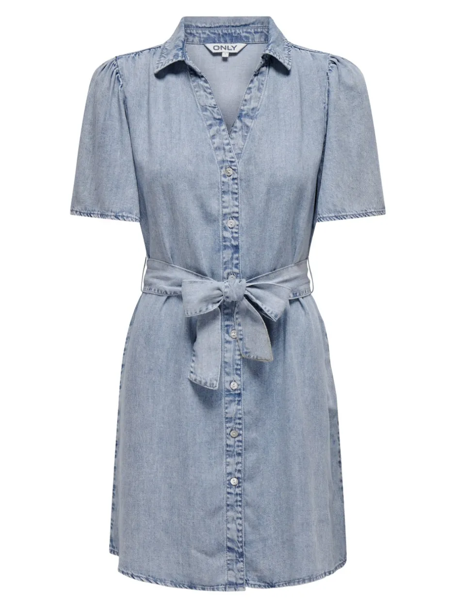 Best ONLHELENA Kort kjole Dame Kjoler|Double Denim