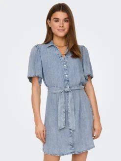 Best ONLHELENA Kort kjole Dame Kjoler|Double Denim