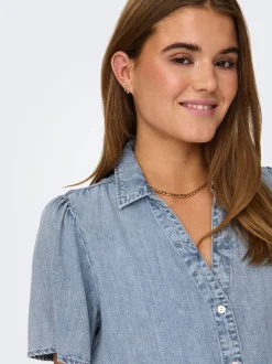 Best ONLHELENA Kort kjole Dame Kjoler|Double Denim
