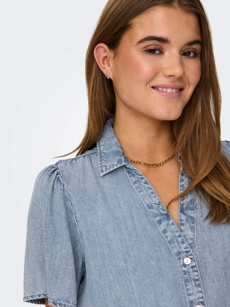 Best ONLHELENA Kort kjole Dame Kjoler|Double Denim