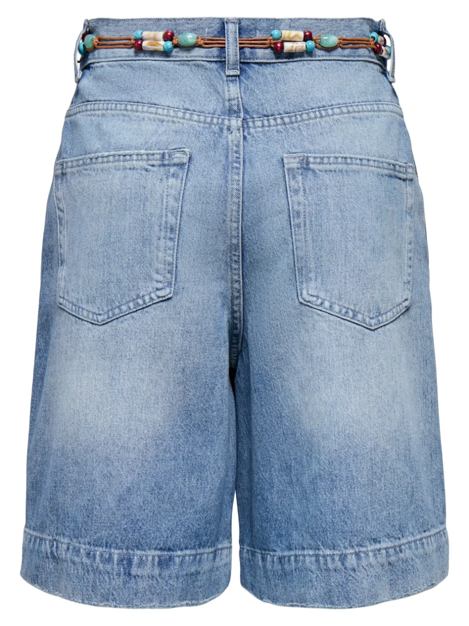 Clearance ONLHOLLIE Høj talje Regular fit Denim-shorts Dame Shorts|Double Denim