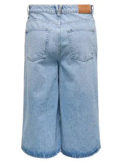 ONLHOPE Høj talje Cropped fit Lang Jeans Dame Shorts|Double Denim