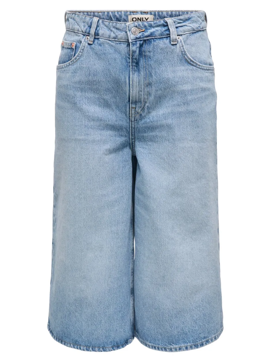 ONLHOPE Høj talje Cropped fit Lang Jeans Dame Shorts|Double Denim