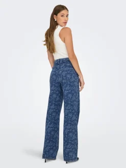 Best ONLHOPE Høj talje Wide leg fit Ankellængde Jeans Dame Jeans|Jeans