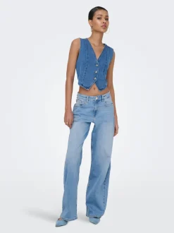 Discount ONLHOPE Høj talje Wide leg fit Jeans Dame Jeans|Jeans