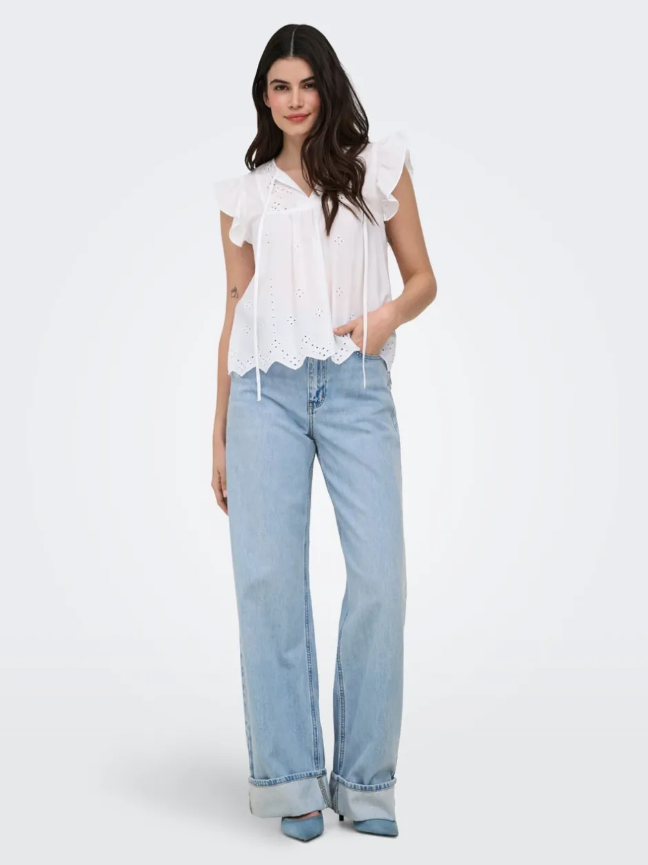New ONLHOPE Høj talje Wide leg fit Jeans Dame Jeans|Jeans