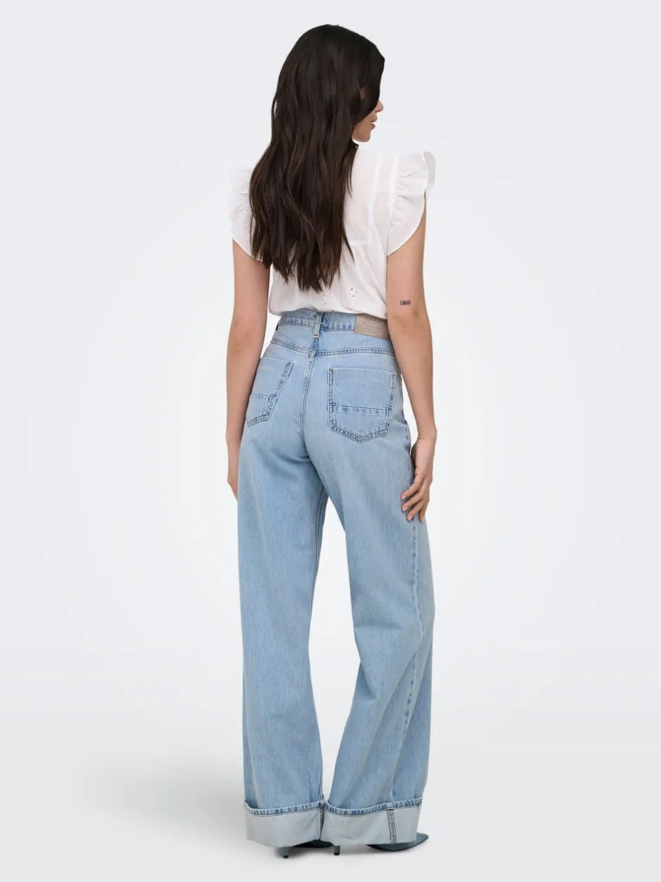 New ONLHOPE Høj talje Wide leg fit Jeans Dame Jeans|Jeans