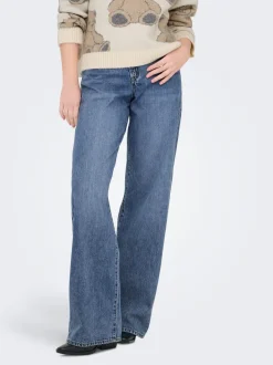 Clearance ONLHOPE Mellemhøj talje Wide leg fit Jeans Dame Jeans|Jeans