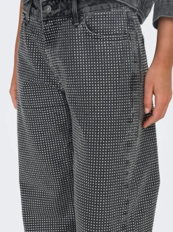 Online ONLHUDSON Mellemhøj talje Wide leg fit Jeans Dame Jeans|Jeans