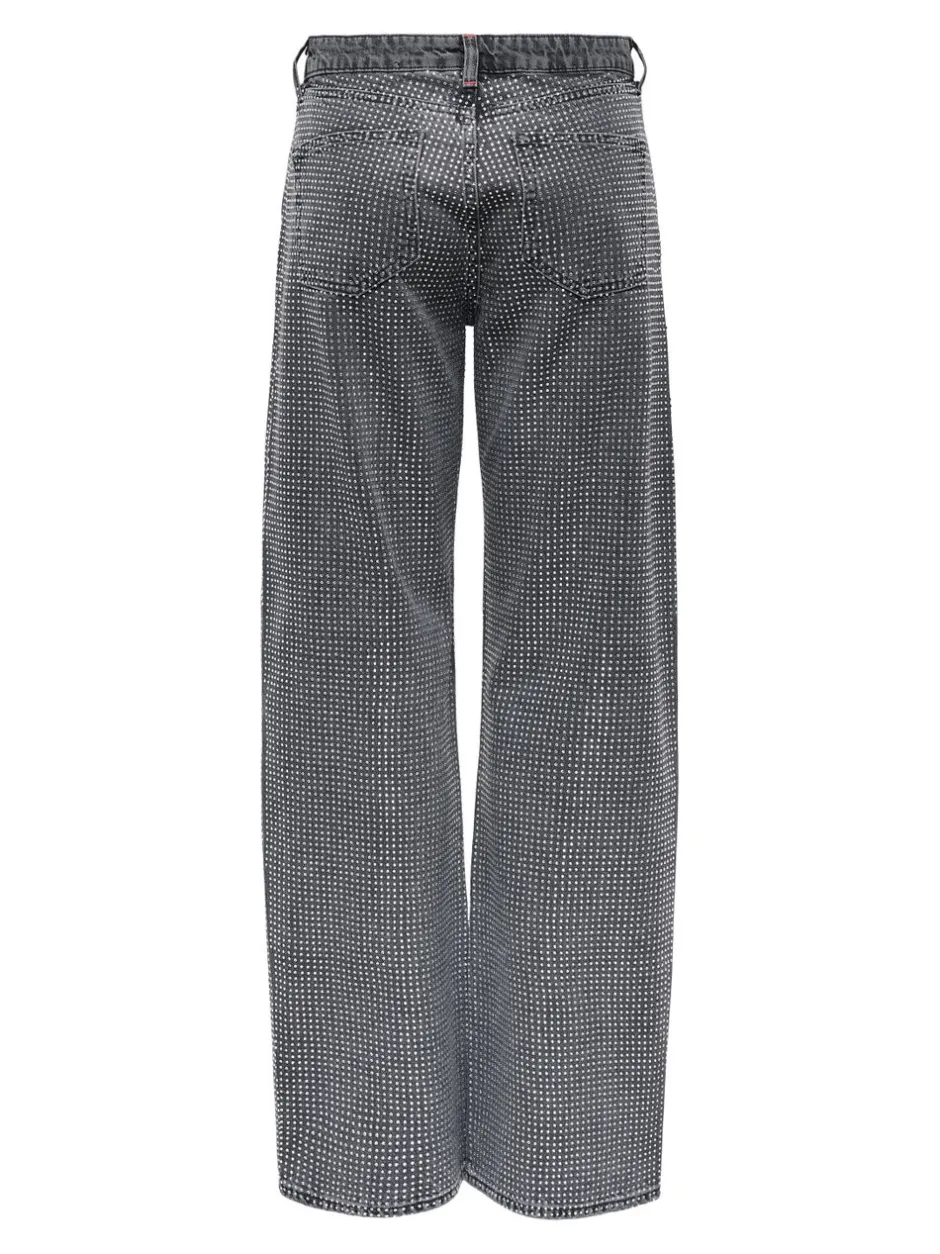 Online ONLHUDSON Mellemhøj talje Wide leg fit Jeans Dame Jeans|Jeans
