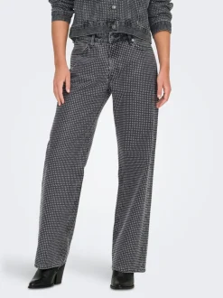 Online ONLHUDSON Mellemhøj talje Wide leg fit Jeans Dame Jeans|Jeans