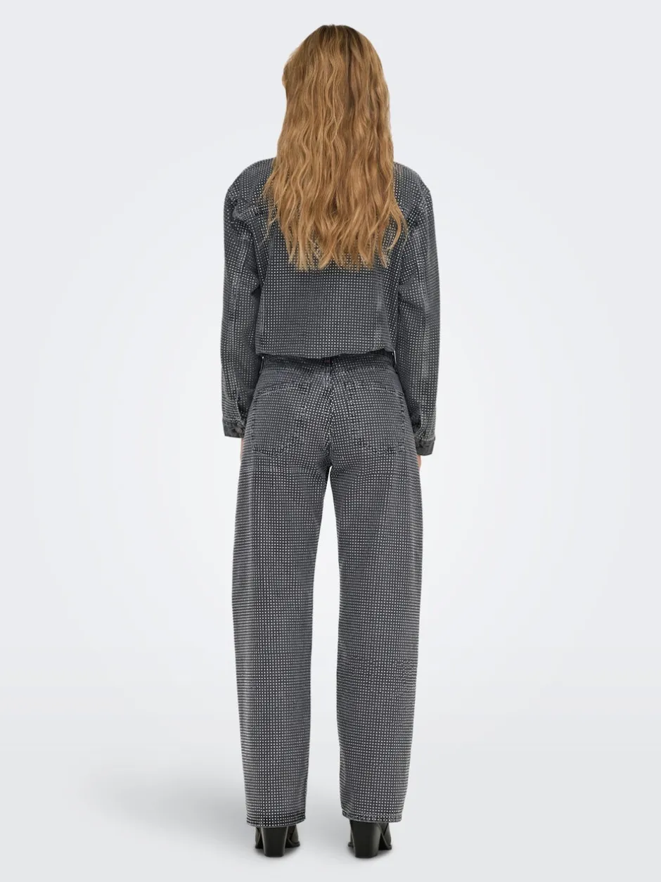 Online ONLHUDSON Mellemhøj talje Wide leg fit Jeans Dame Jeans|Jeans