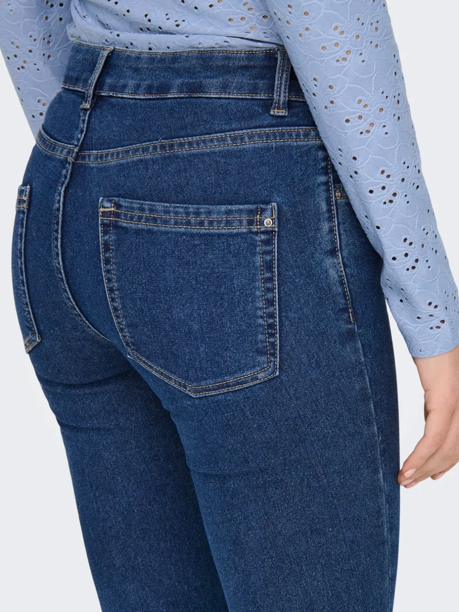 Outlet ONLHUSH Mellemhøj talje Skinny fit Ankellængde Jeans Dame Jeans|Jeans