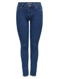 Outlet ONLHUSH Mellemhøj talje Skinny fit Ankellængde Jeans Dame Jeans|Jeans