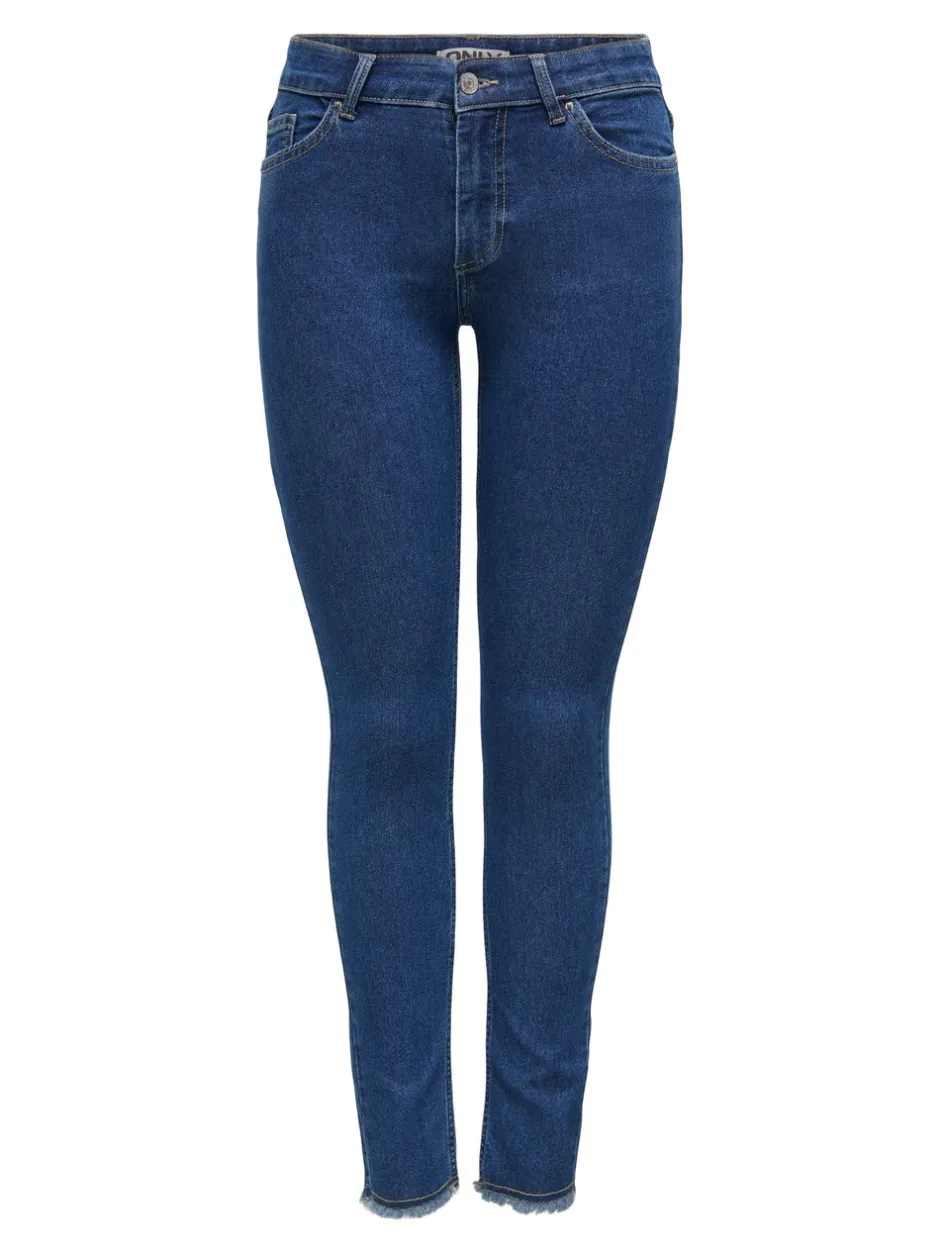 Outlet ONLHUSH Mellemhøj talje Skinny fit Ankellængde Jeans Dame Jeans|Jeans