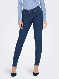 Outlet ONLHUSH Mellemhøj talje Skinny fit Ankellængde Jeans Dame Jeans|Jeans