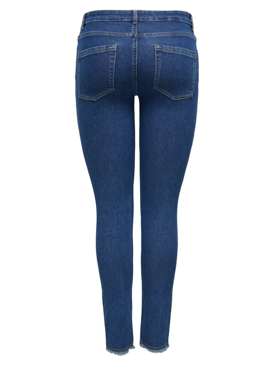 Outlet ONLHUSH Mellemhøj talje Skinny fit Ankellængde Jeans Dame Jeans|Jeans