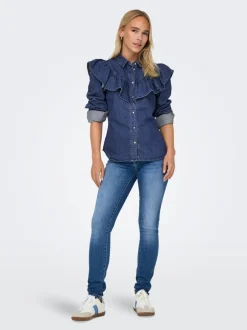 Hot ONLINDIGO Denim-skjorte Dame Skjorter