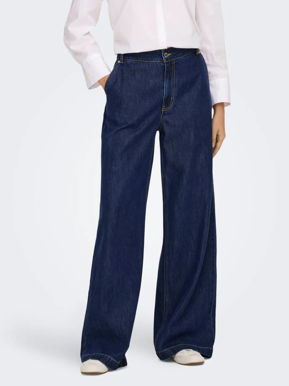 Discount ONLINGRID Mellemhøj talje Wide leg fit Jeans Dame Jeans|Jeans